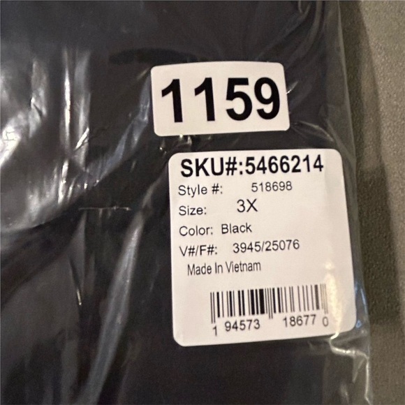 Lands' End Women's 3X Black Puffer Vest Lightweight Packable Snap Side Pockets - Picture 9 of 9